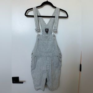 Urban Outfitters Striped Short Overalls